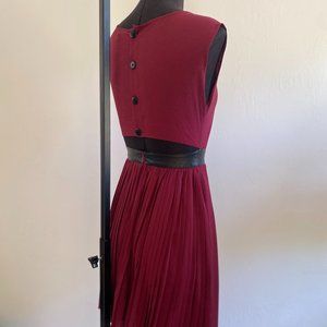 BB Dakota pleated cutout back dress